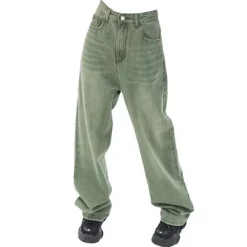 Jeans*Boogzel Clothing Sage Baggy Jeans Green