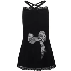 Skirts*Boogzel Clothing Satin Coquette Bow Lace Midi Skirt