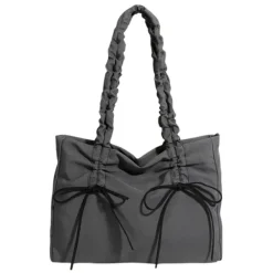 Bags & Purses*Boogzel Clothing Saturday School Bow Shoulder Bag Grey