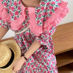 Dresses & Rompers*Boogzel Clothing Secret Garden Collar Floral Dress Pink