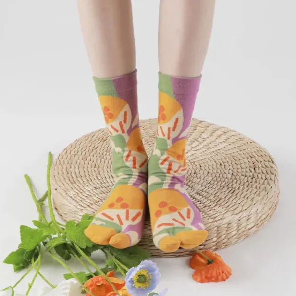 Socks*Boogzel Clothing Secret Garden Split Toe Tabi Socks