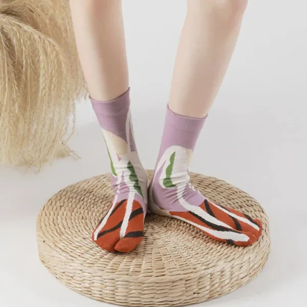Socks*Boogzel Clothing Secret Garden Split Toe Tabi Socks