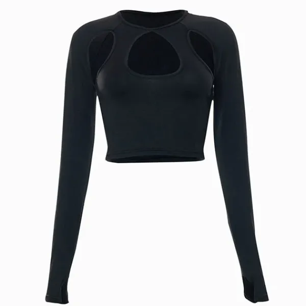 Long Sleeve Tops*Boogzel Clothing Self Made Crop Top Black