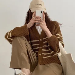 Striped Sweaters|Knit Cardigans*Boogzel Clothing Self Made Striped Cardigan