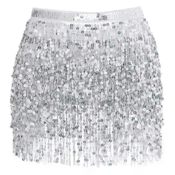 Skirts*Boogzel Clothing Sequin Fringe Skirt