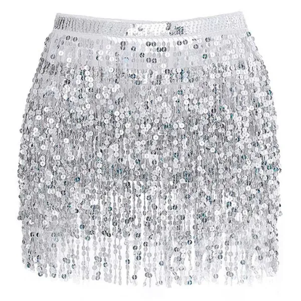 Skirts*Boogzel Clothing Sequin Fringe Skirt