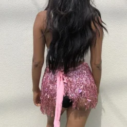 Skirts*Boogzel Clothing Sequin Fringe Skirt