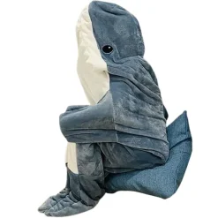 Aesthetic Room Decor|Aesthetic Bedroom*Boogzel Clothing Shark Blanket Blue