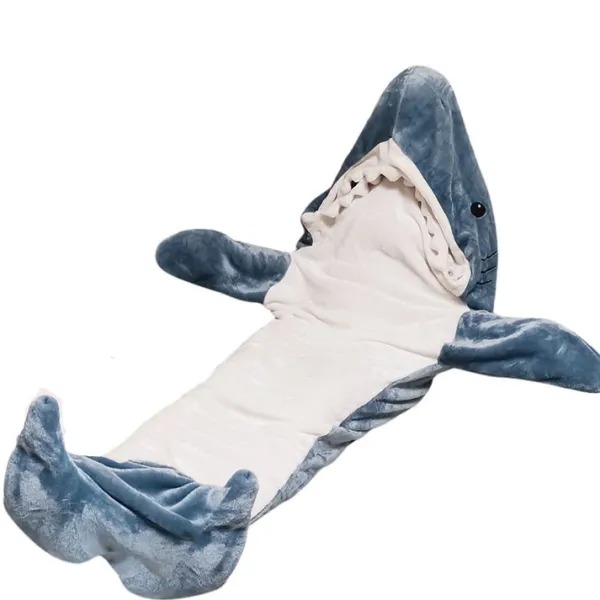Aesthetic Room Decor|Aesthetic Bedroom*Boogzel Clothing Shark Blanket Blue