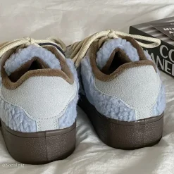 Aesthetic Sneakers*Boogzel Clothing Sherpa Buckle Straps Sneakers