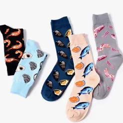 Socks*Boogzel Clothing Shrimp Socks Black