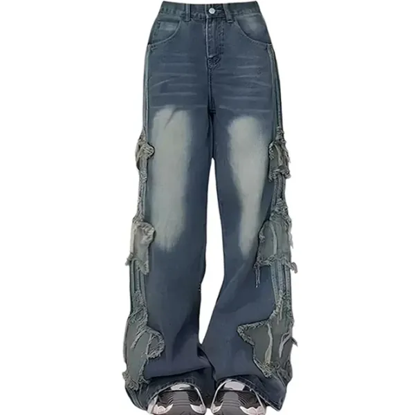 Jeans*Boogzel Clothing Side Stripe Star Jeans Blue