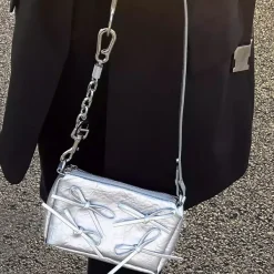 Bags & Purses*Boogzel Clothing Bows Shoulder Bag Silver