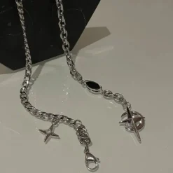 Necklaces & Chokers*Boogzel Clothing Star Chain Necklace Silver