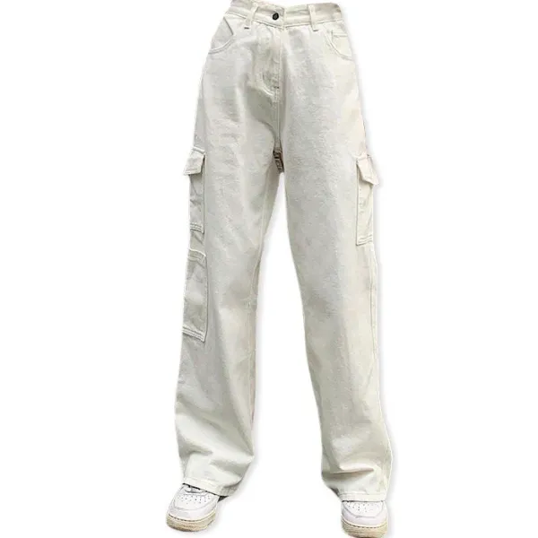 Jeans*Boogzel Clothing Skater Cargo Jeans White