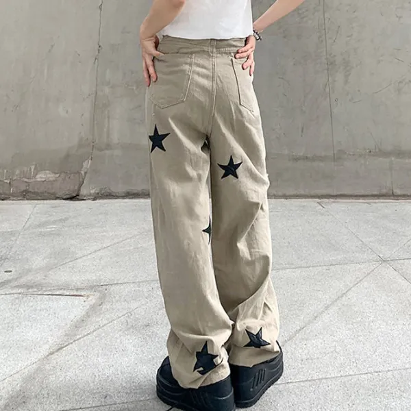 Jeans*Boogzel Clothing Skater Girl Star Jeans Green