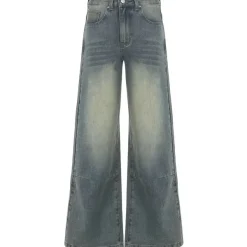 Jeans*Boogzel Clothing Skater Girl Washed Wide-Leg Jeans Blue