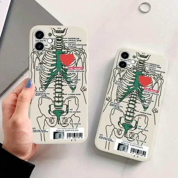 Iphone Cases*Boogzel Clothing Skeleton Heart iPhone Case
