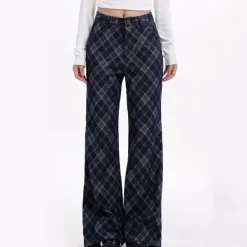 Pants & Trousers*Boogzel Clothing Skippin' School Plaid Pants Blue