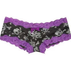 Underwear*Boogzel Clothing Skull Print Lace Panty