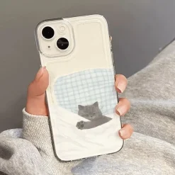 Iphone Cases*Boogzel Clothing Sleeping Kitten iPhone Case Clear