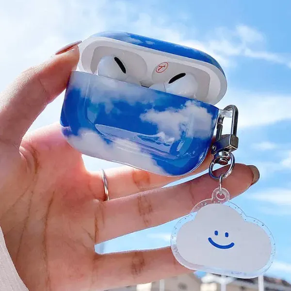 Iphone Cases*Boogzel Clothing Smile Clouds AirPods Case Blue