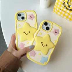 Iphone Cases*Boogzel Clothing Smile Face Star iPhone Case Yellow