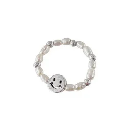 Rings*Boogzel Clothing Smile Pearl Ring White