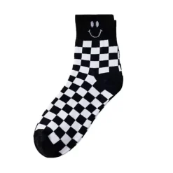 Socks*Boogzel Clothing Smiley Checkered Socks