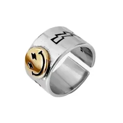 Rings*Boogzel Clothing Smiley Face Ring Silver