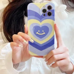 Iphone Cases*Boogzel Clothing Smiley Heart iPhone Case Blue