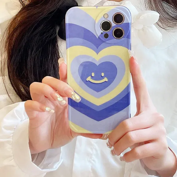 Iphone Cases*Boogzel Clothing Smiley Heart iPhone Case Blue