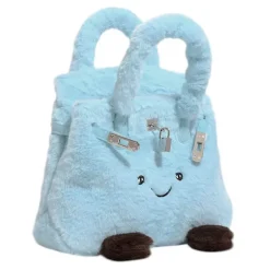 Bags & Purses*Boogzel Clothing Smiling Face Plush Handbag Blue