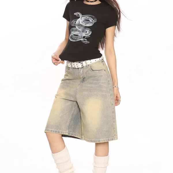 Aesthetic T-Shirts & Graphic Tees*Boogzel Clothing Snake Graphic Fitted T-Shirt