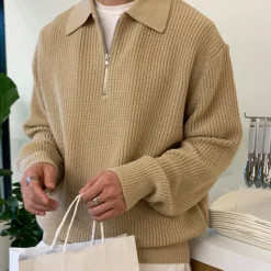Mens|Sweaters*Boogzel Clothing Soft Boy Aesthetic Knit Pullover
