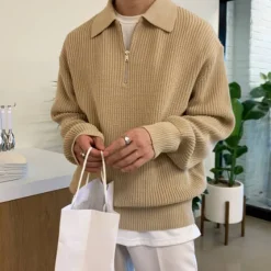 Mens|Sweaters*Boogzel Clothing Soft Boy Aesthetic Knit Pullover