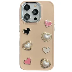 Iphone Cases*Boogzel Clothing Soft Girl Aesthetic Hearts iPhone Case Beige