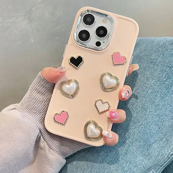 Iphone Cases*Boogzel Clothing Soft Girl Aesthetic Hearts iPhone Case Beige