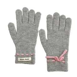 Other*Boogzel Clothing Soft Girl Bow Knit Gloves
