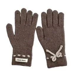 Other*Boogzel Clothing Soft Girl Bow Knit Gloves