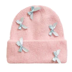 Hats*Boogzel Clothing Soft Girl Bows Beanie Hat