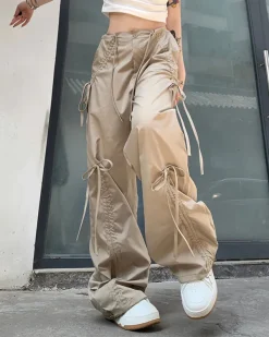 Pants & Trousers*Boogzel Clothing Soft Girl Bows Wide-Leg Cargo Pants