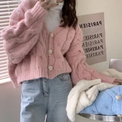 Knit Cardigans*Boogzel Clothing Soft Girl Cropped Cardigan