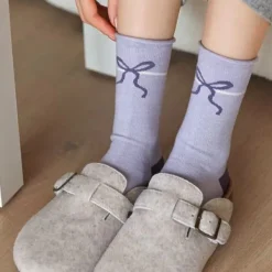 Socks*Boogzel Clothing Soft Girl Lavender Bow Socks Purple
