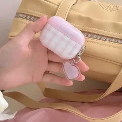Other|Iphone Cases*Boogzel Clothing Soft Girl Plaid Airpods Case Pink