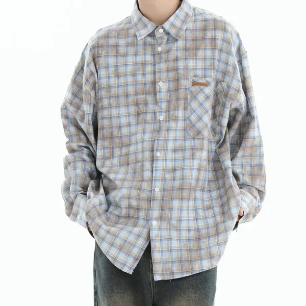 Long Sleeve Tops*Boogzel Clothing Soft Girl Plaid Button-Up Shirt
