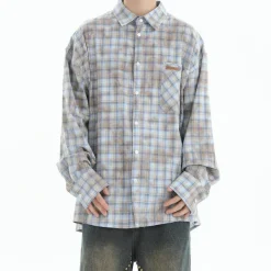 Long Sleeve Tops*Boogzel Clothing Soft Girl Plaid Button-Up Shirt