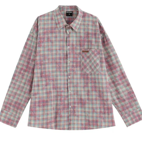Long Sleeve Tops*Boogzel Clothing Soft Girl Plaid Button-Up Shirt