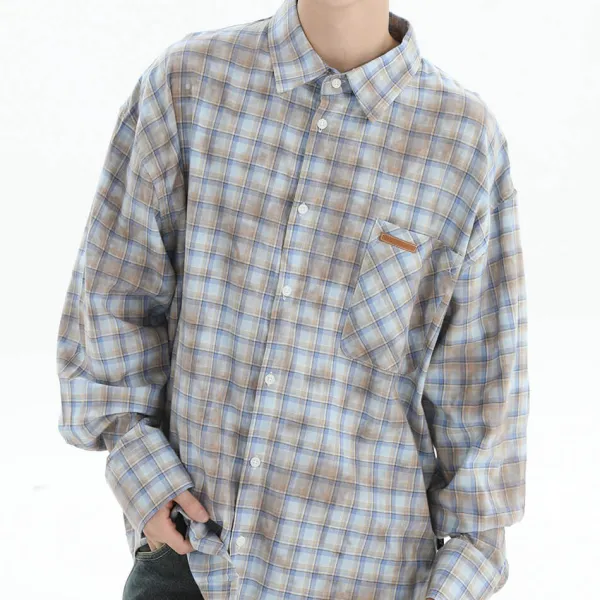 Long Sleeve Tops*Boogzel Clothing Soft Girl Plaid Button-Up Shirt