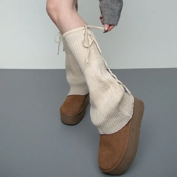 Other*Boogzel Clothing Soft Girl Ribbed Leg Warmers
